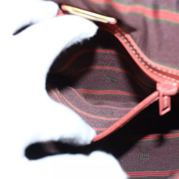 AUTHENTICITY GUARANTEED LOEWE Vanity Velazquez Twist Hand Bag Leather Orange - Picture 11 of 16